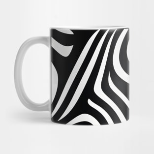 Hypnotic Black and White Swirls Mug